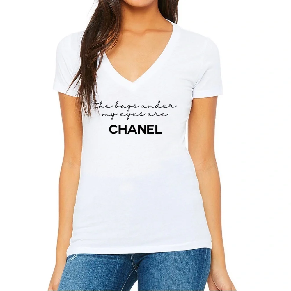 NIP Humorous Quality V Neck TShirt